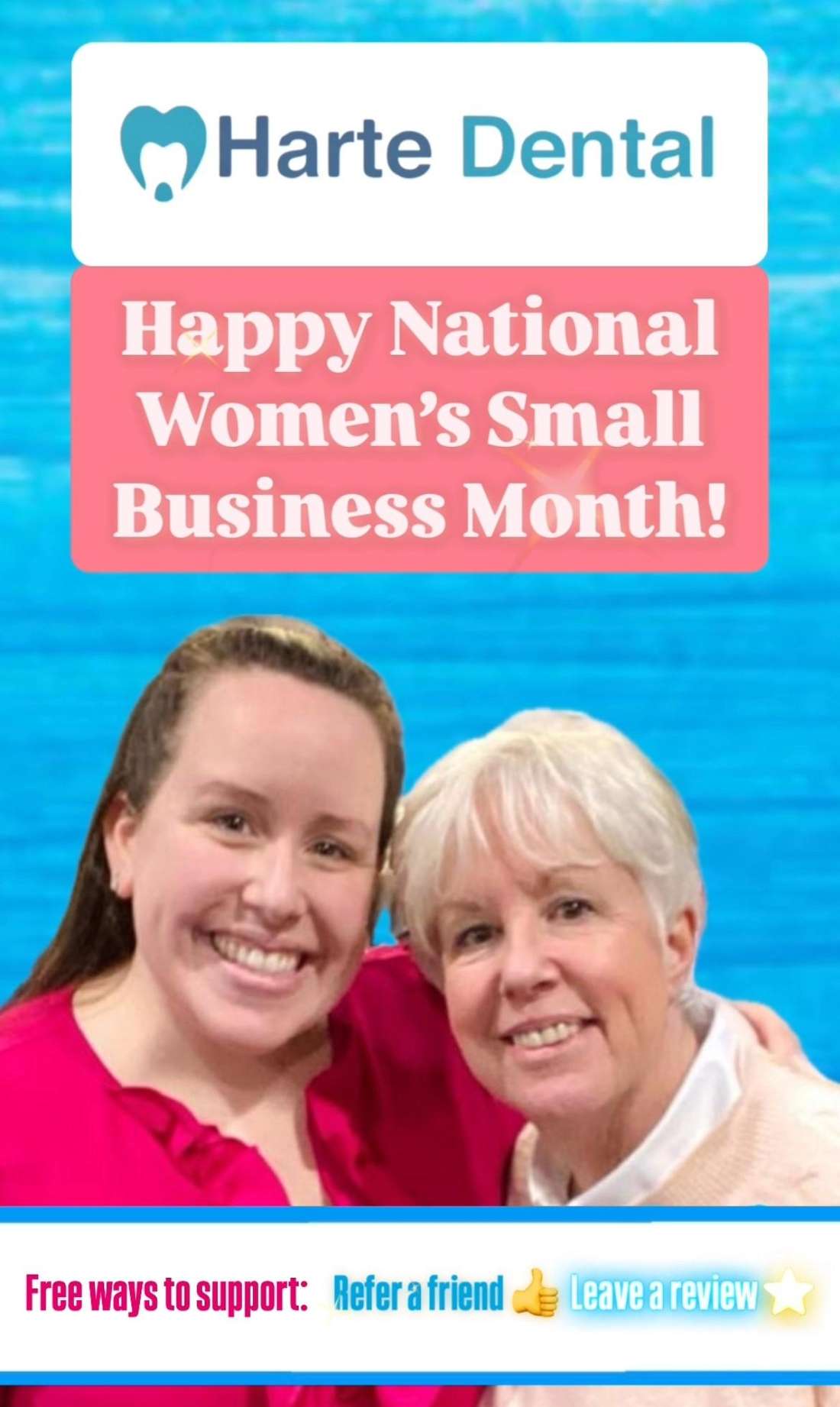 National Women's Small Business Month at Harte Dental Family